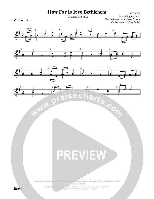 How Far Is It To Bethlehem Violin 1/2 ()