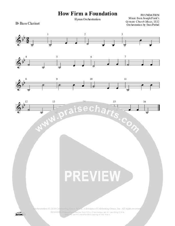 How Firm A Foundation Bass Clarinet ()