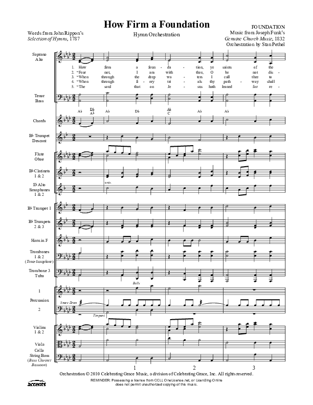 How Firm A Foundation Conductor's Score ()