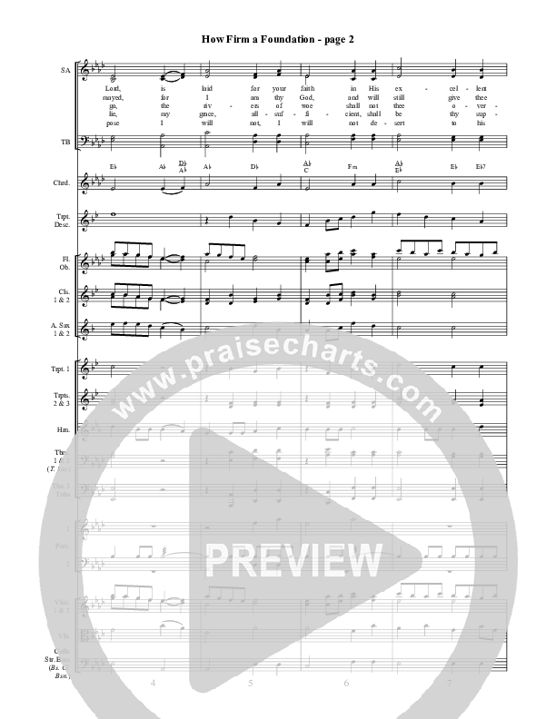 How Firm A Foundation Conductor's Score ()