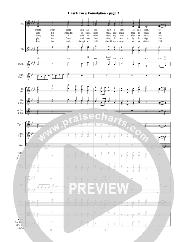 How Firm A Foundation Conductor's Score ()