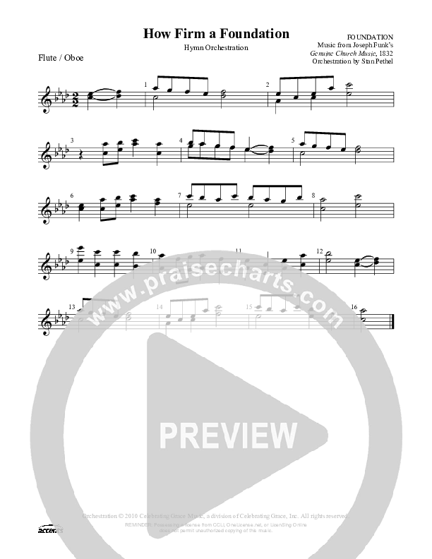 How Firm A Foundation Flute/Oboe ()