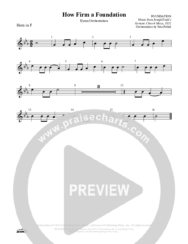 How Firm A Foundation French Horn ()