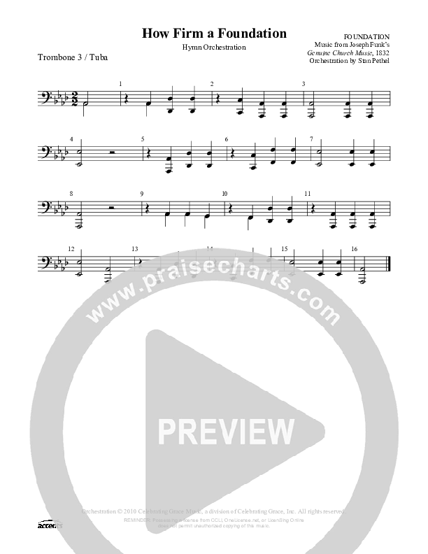How Firm A Foundation Trombone 3/Tuba ()