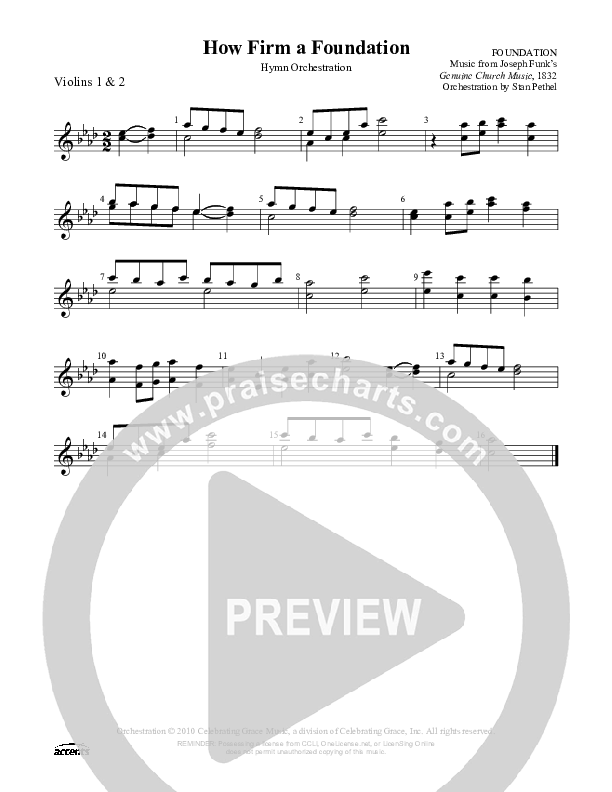 How Firm A Foundation Violin 1/2 ()
