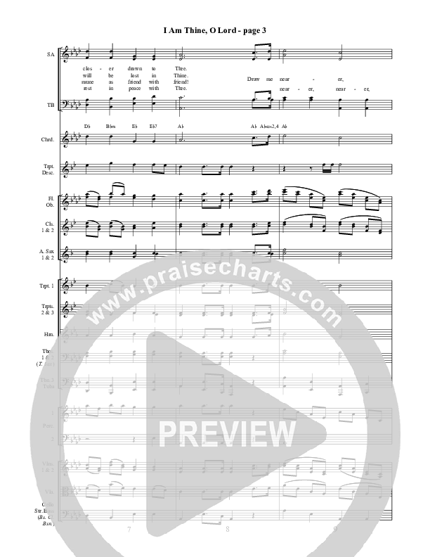 I Am Thine O Lord Conductor's Score ()