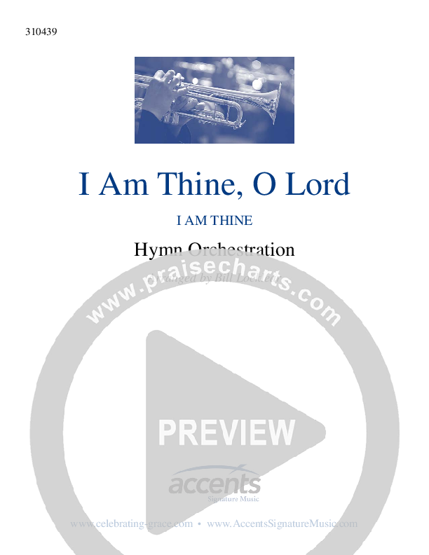 I Am Thine O Lord Cover Sheet ()