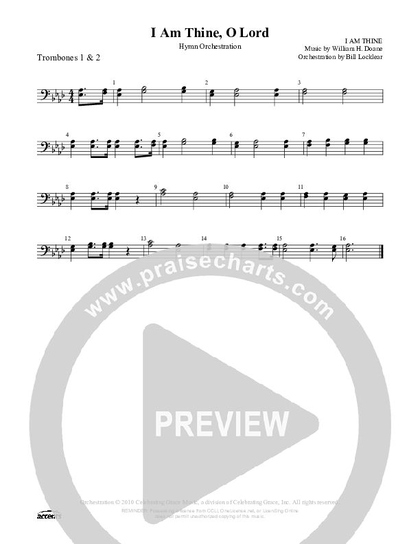 I Am Thine O Lord Trombone 2 ()