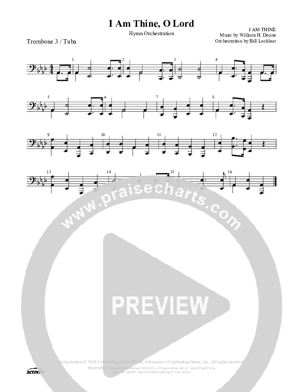 I Am Thine O Lord Trombone 3/Tuba ()