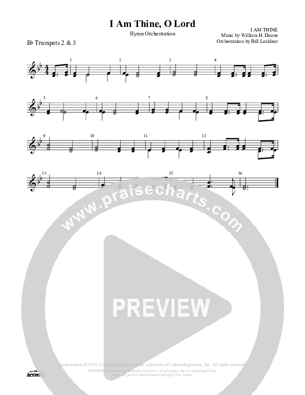 I Am Thine O Lord Trumpet 2/3 ()