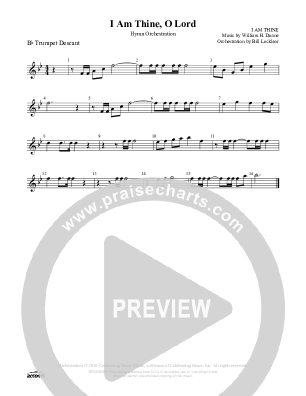 I Am Thine O Lord Trumpet ()