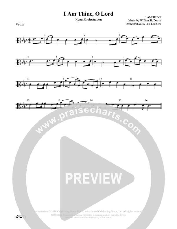 I Am Thine O Lord Viola ()