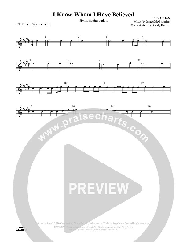I Know Whom I Have Believed Tenor Sax 2 ()