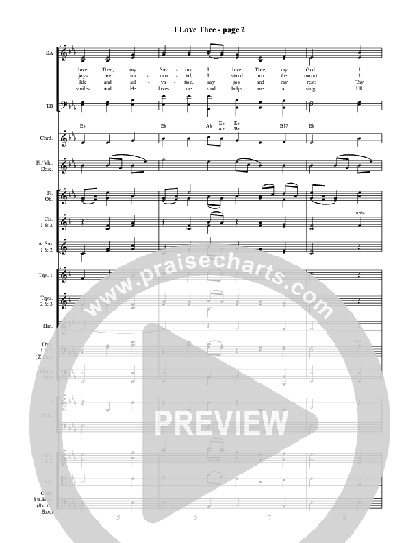 I Love Thee Orchestration ()