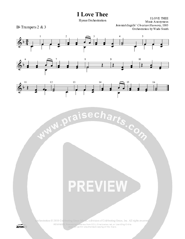 I Love Thee Trumpet 2/3 ()