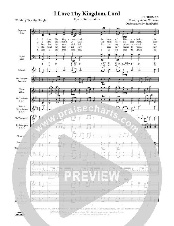 I Love Thy Kingdom Lord Orchestration ()