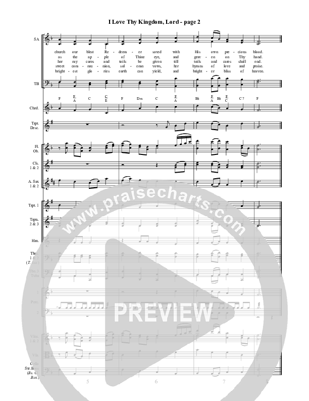 I Love Thy Kingdom Lord Orchestration ()
