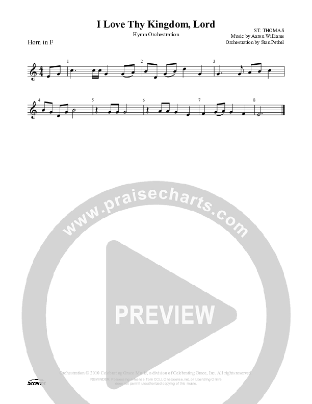 I Love Thy Kingdom Lord French Horn ()