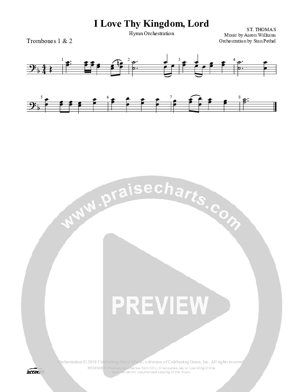 I Love Thy Kingdom Lord Trombone 1/2 ()