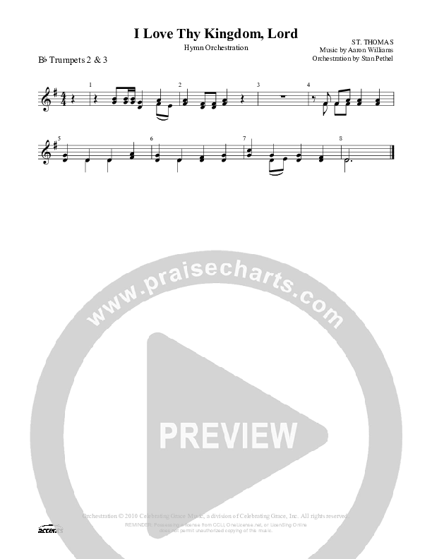 I Love Thy Kingdom Lord Trumpet 2/3 ()