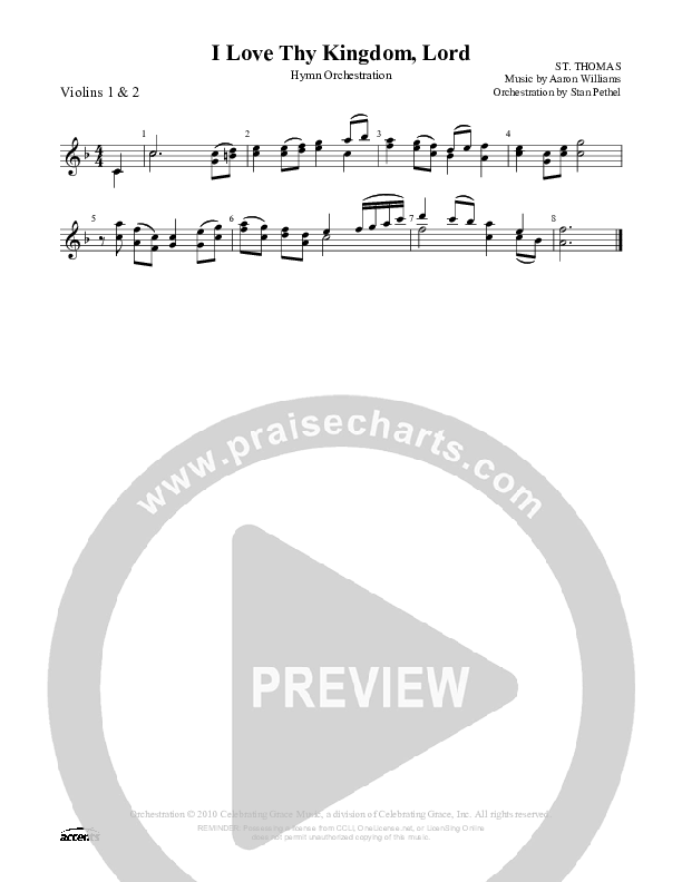 I Love Thy Kingdom Lord Violin 1/2 ()