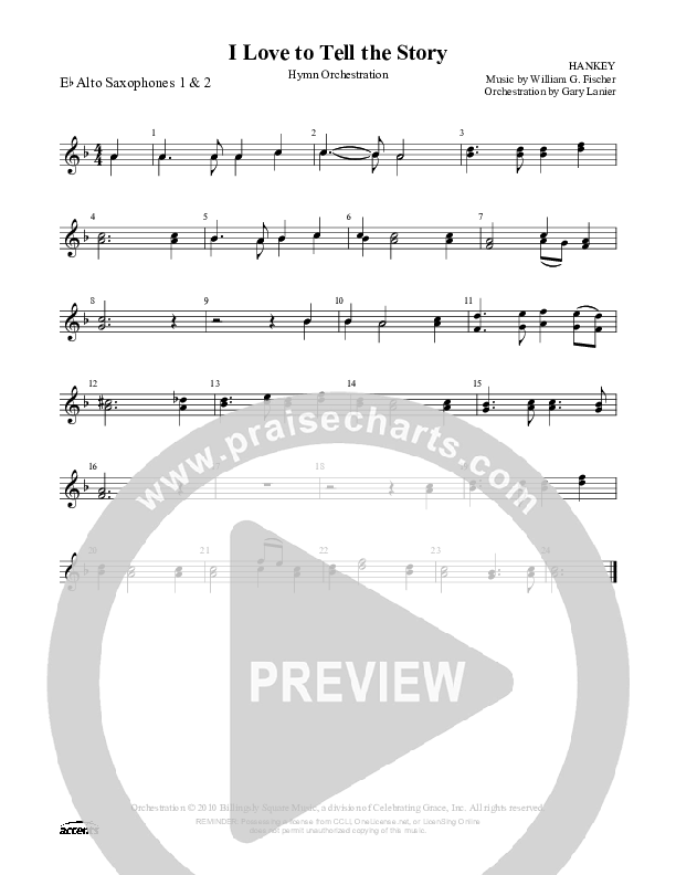 I Love To Tell The Story Alto Sax 1/2 ()