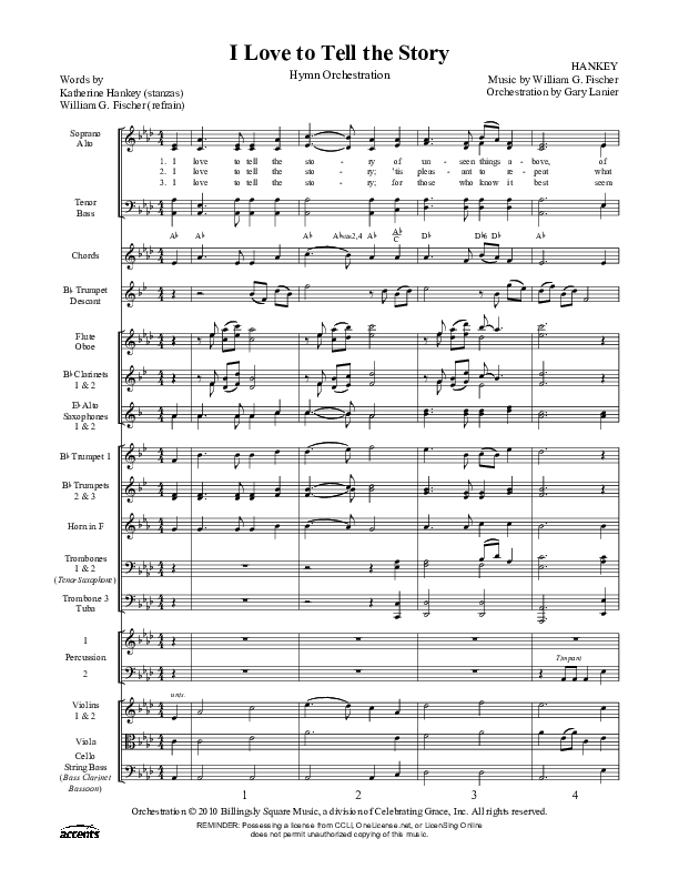 I Love To Tell The Story Orchestration ()