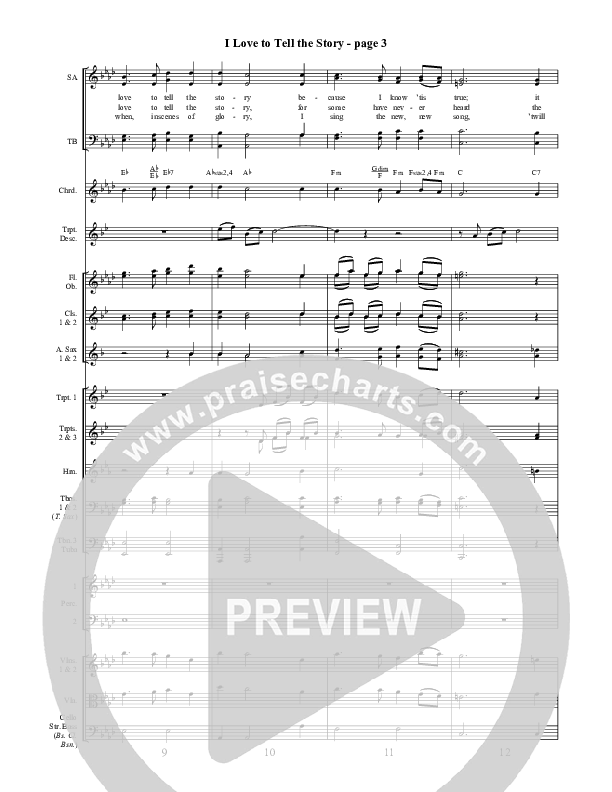 I Love To Tell The Story Conductor's Score ()