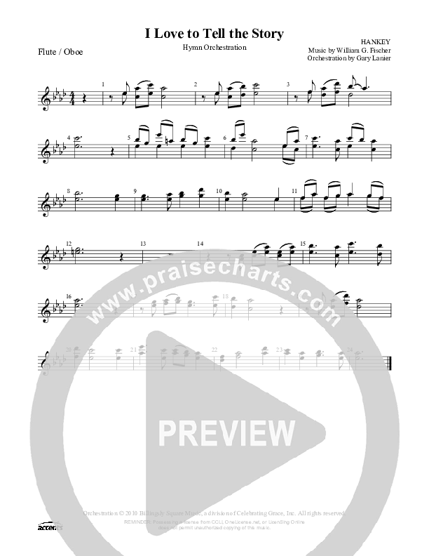 I Love To Tell The Story Flute/Oboe ()