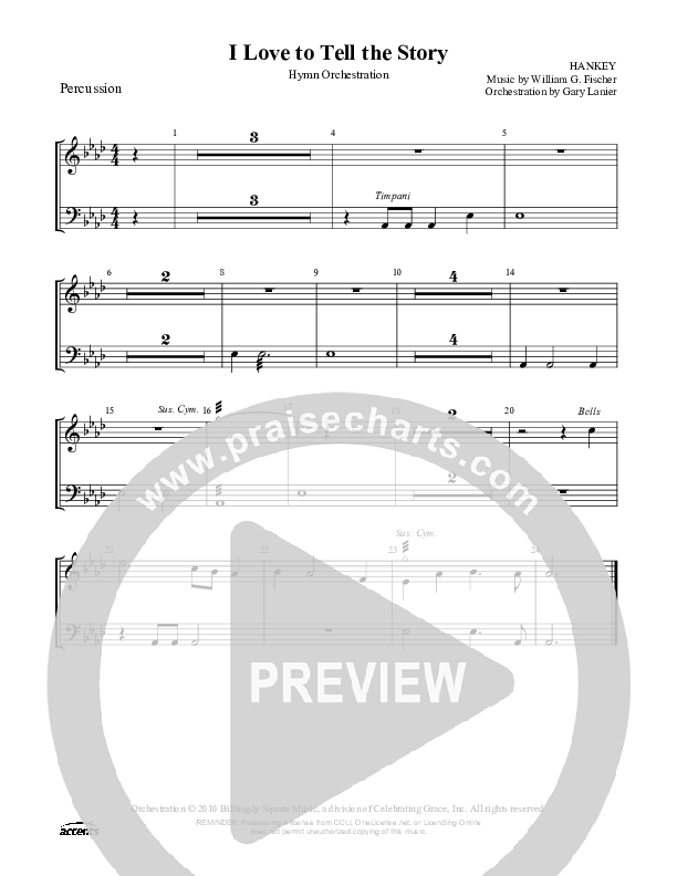 I Love To Tell The Story Percussion ()