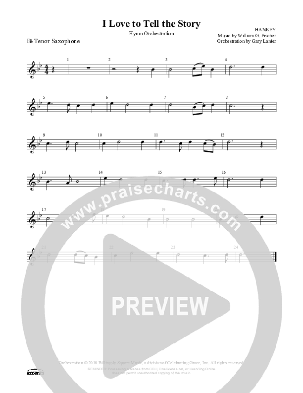 I Love To Tell The Story Tenor Sax 2 ()