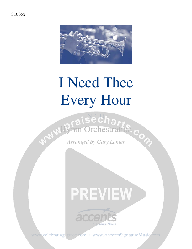 I Need Thee Every Hour Cover Sheet ()