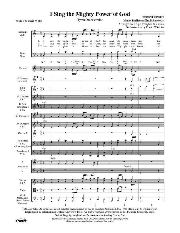 I Sing The Mighty Power Of God Conductor's Score ()