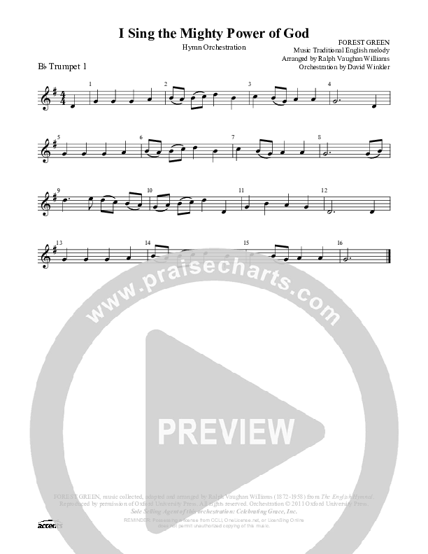 I Sing The Mighty Power Of God Trumpet 1 ()