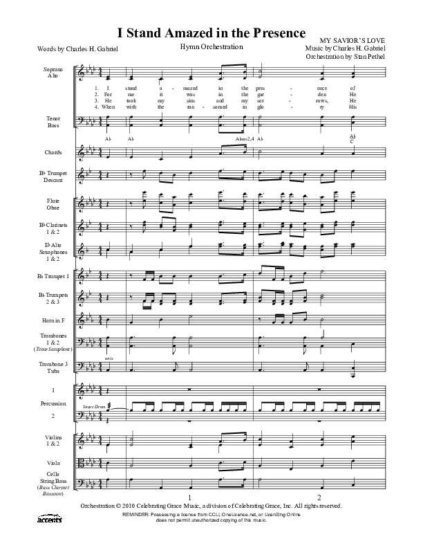 I Stand Amazed In The Presence Orchestration ()