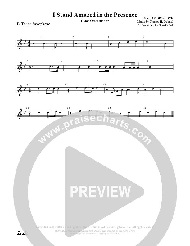 I Stand Amazed In The Presence Tenor Sax 2 ()