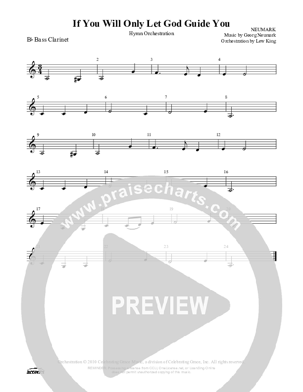 If You Will Only Let God Guide You Bass Clarinet ()
