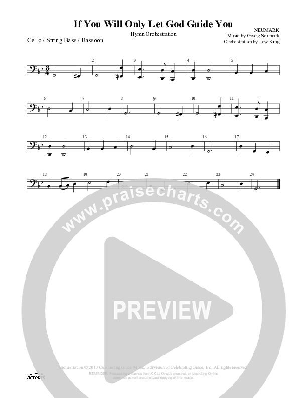 If You Will Only Let God Guide You Cello/Bass ()