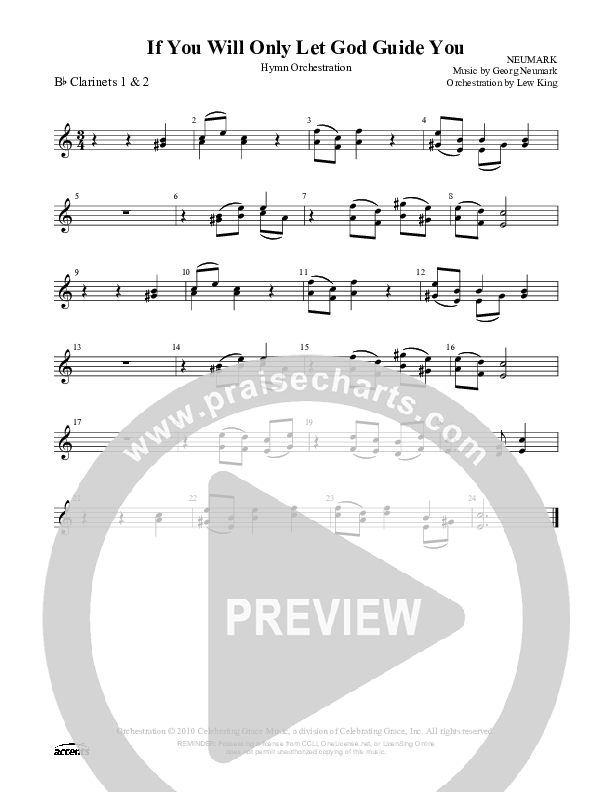 If You Will Only Let God Guide You Clarinet 1/2 ()
