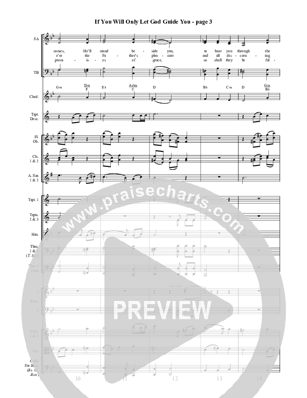 If You Will Only Let God Guide You Conductor's Score ()