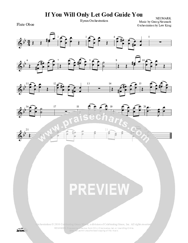 If You Will Only Let God Guide You Flute/Oboe ()