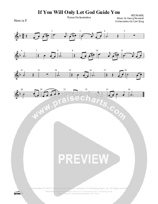 If You Will Only Let God Guide You French Horn ()