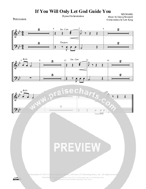 If You Will Only Let God Guide You Percussion ()