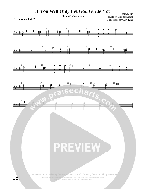 If You Will Only Let God Guide You Trombone 1/2 ()