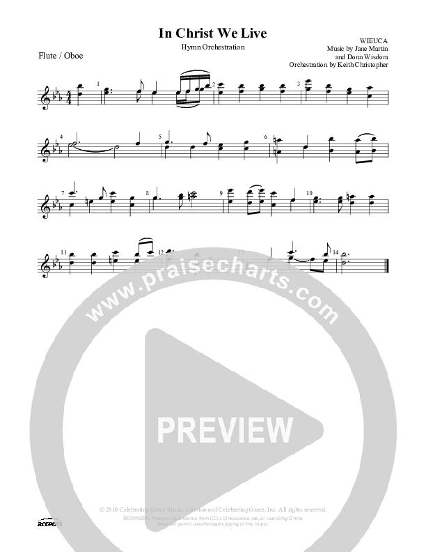 In Christ We Live Flute/Oboe ()