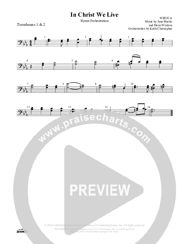 In Christ We Live Trombone 1/2 ()