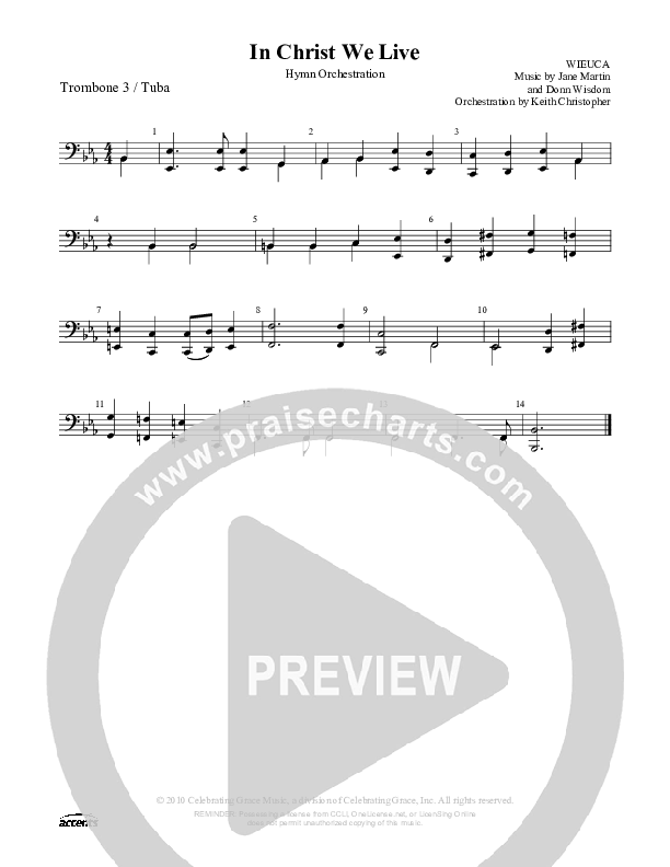 In Christ We Live Trombone 3/Tuba ()