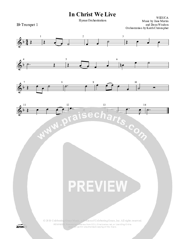 In Christ We Live Trumpet 1 ()
