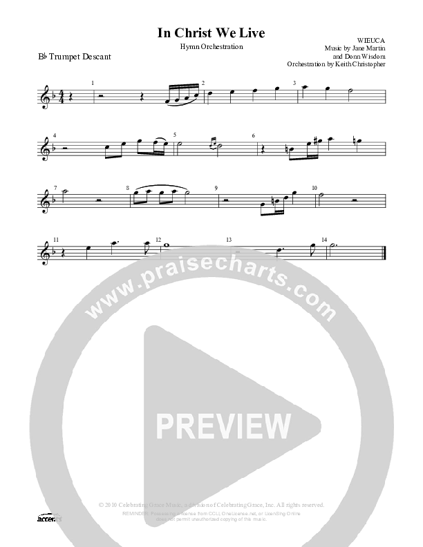 In Christ We Live Trumpet ()