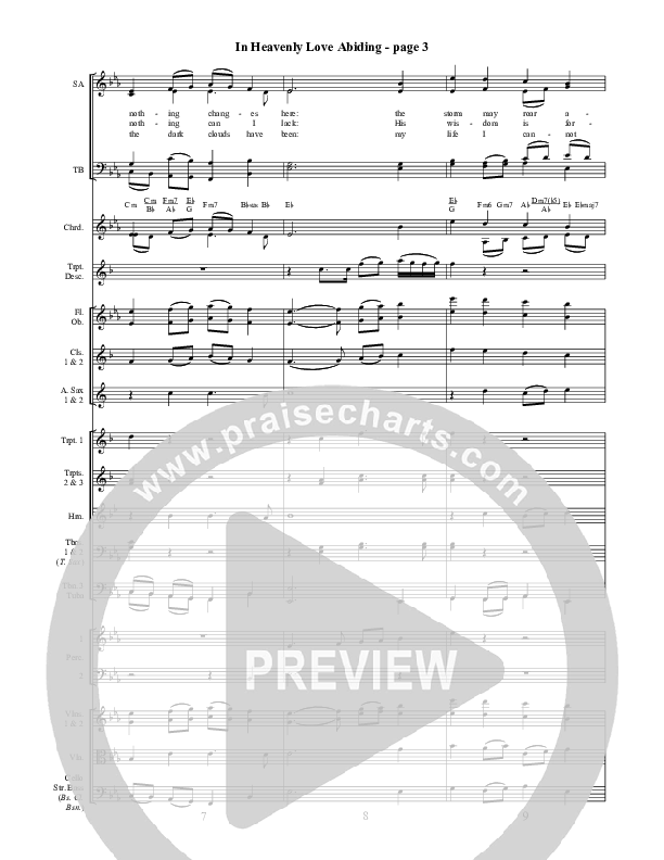 In Heavenly Love Abiding Conductor's Score ()